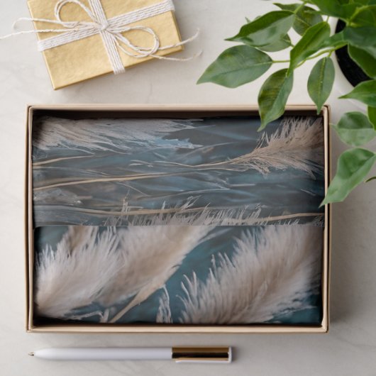Blauer Pampelgras Seidenpapier (Geschenk)