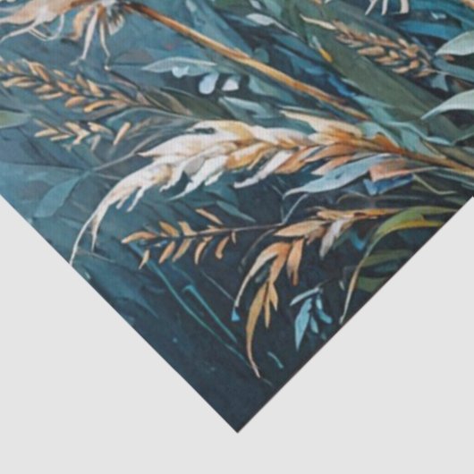 Blauer Pampelgras Seidenpapier (Detail)