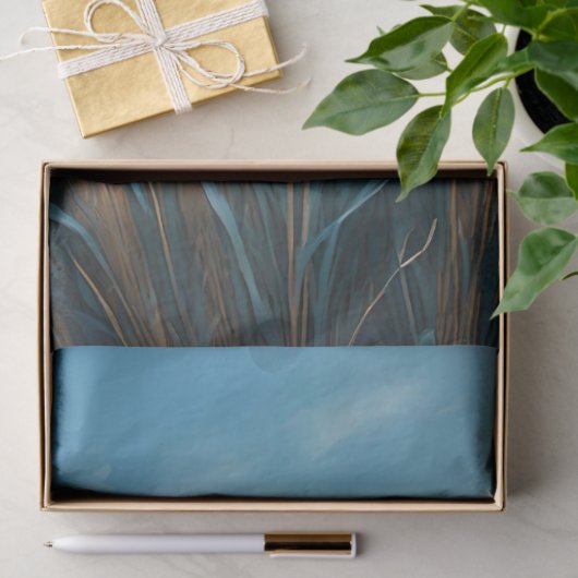 Blauer Pampelgras Seidenpapier (Geschenk)