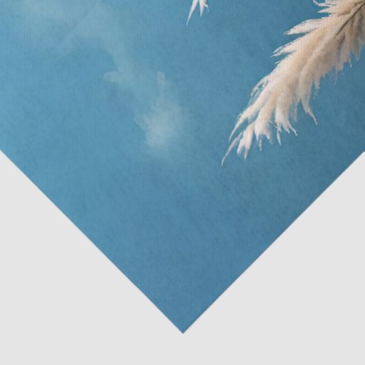 Blauer Pampelgras Seidenpapier (Detail)