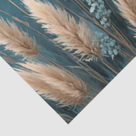 Blauer Pampelgras Seidenpapier (Detail)