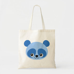 Blauer Panda Tragetasche