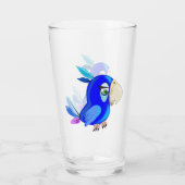 Blauer Papageglas Glas (Rückseite)