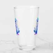 Blauer Papageglas Glas (Links)