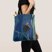Blauer Papagei Allover Totbeutel Tasche (Von Nahem)