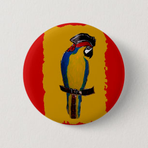 Blauer Papagei Button