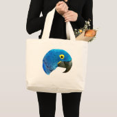 Blauer Papagei der Liebe_ Jumbo Stoffbeutel (Vorderseite (Produkt))