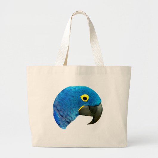 Blauer Papagei der Liebe_ Jumbo Stoffbeutel (Vorne)
