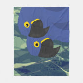 Blauer Papagei Fleece-Decke Fleecedecke (Vorderseite)