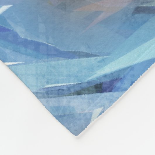 Blauer Papagei Fleecedecke (Ecke)