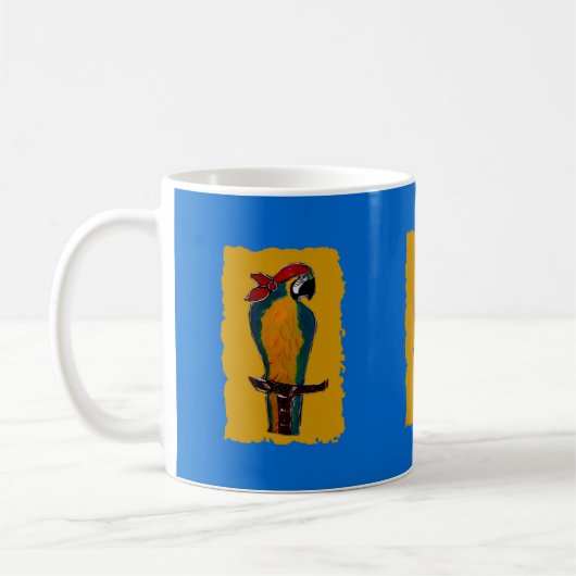 Blauer Papagei Kaffeetasse (Links)