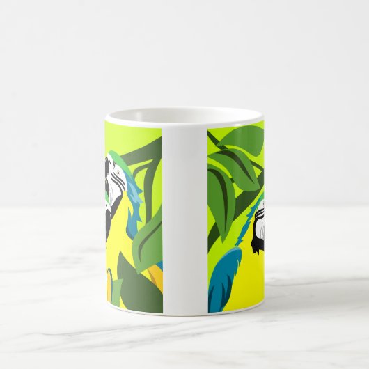 Blauer Papagei Kaffeetasse (Mittel)