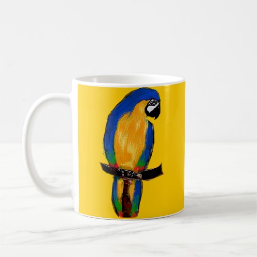Blauer Papagei Kaffeetasse (Links)