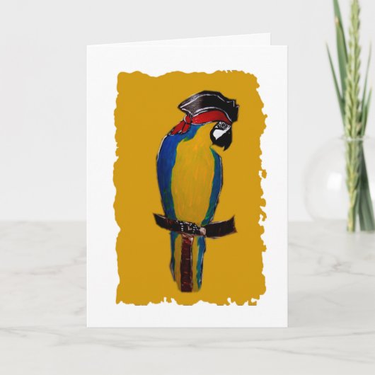 Blauer Papagei Karte (Vorderseite)