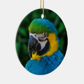Blauer Papagei Keramik Ornament (Rechts)