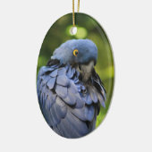 Blauer Papagei Keramik Ornament (Links)