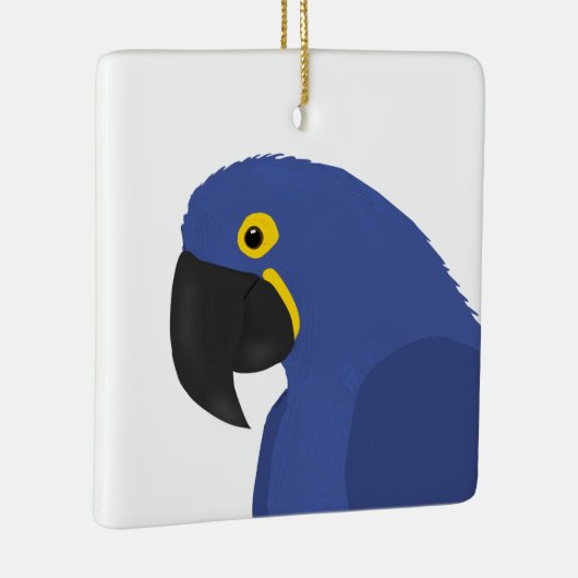 Blauer Papagei Keramikornament (Rechts)