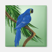 Blauer Papagei Magnet (Vorne)