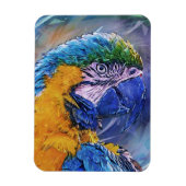 Blauer Papagei Magnet (Vertikal)