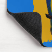 Blauer Papagei Mousepad (Ecke)