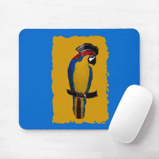 Blauer Papagei Mousepad (Mit Mouse)