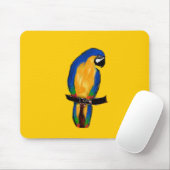 Blauer Papagei Mousepad (Mit Mouse)