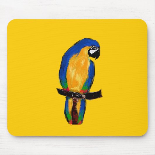 Blauer Papagei Mousepad (Vorne)