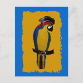 Blauer Papagei Postkarte (Vorderseite)