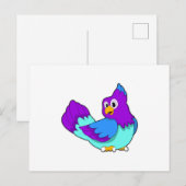 Blauer Papagei Postkarte (Vorne/Hinten)