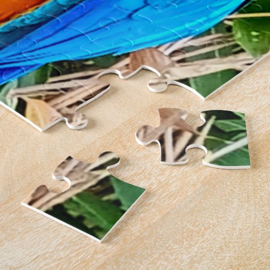 Blauer Papagei Puzzle (Seite)