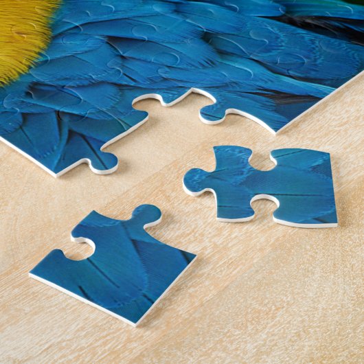 Blauer Papagei Puzzle (Seite)