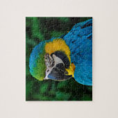 Blauer Papagei Puzzle (Vertikal)