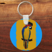 Blauer Papagei Schlüsselanhänger (Vorderseite)