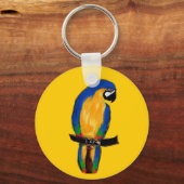 Blauer Papagei Schlüsselanhänger (Vorderseite)