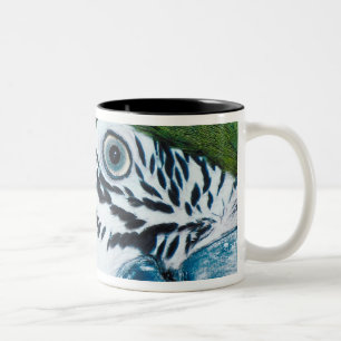 Blauer Papagei Zweifarbige Tasse