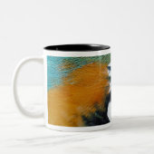 Blauer Papagei Zweifarbige Tasse (Links)