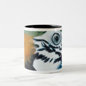 Blauer Papagei Zweifarbige Tasse (Mittel)