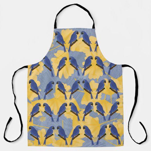 Blauer Papageien Schürze (Vorderseite)