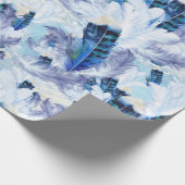 Blauer Papagetränke Geschenkpapier (Ecke)