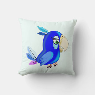 Blauer Papagewurfkissen - Custom Colors Kissen