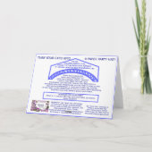 Blauer Papierhut oder Kartendruckgerät für die Gra Karte (Rückseite)