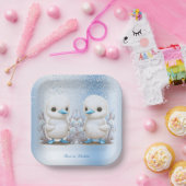 Blauer Papierplatte für zwei Enten Pappteller (Party)