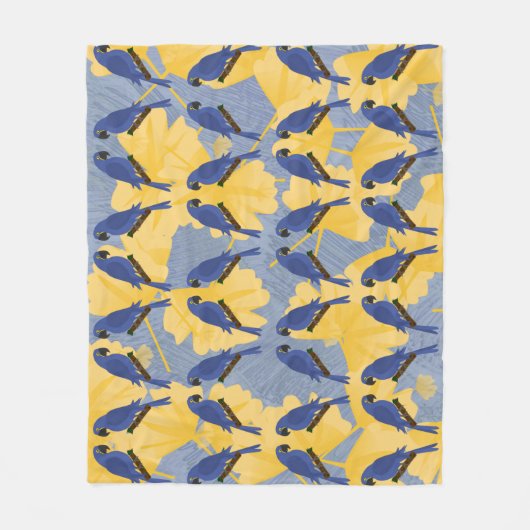 Blauer Paprika Fleece Blanket (Vorderseite)