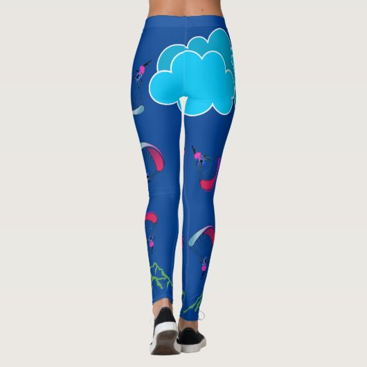 Blauer Paragliding Pixie Leggings (Rückseite)
