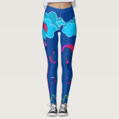 Blauer Paragliding Pixie Leggings (Vorderseite)