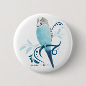Blauer Parakeet Button (Vorderseite)