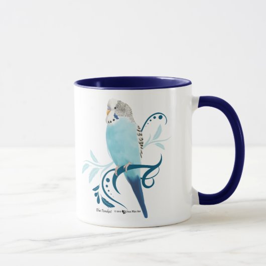 Blauer Parakeet Tasse (Rechts)