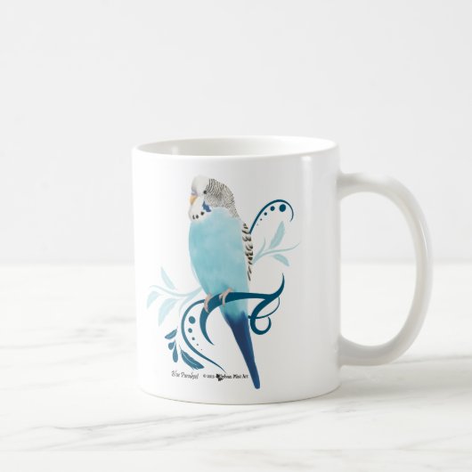 Blauer Parakeet Tasse (Rechts)