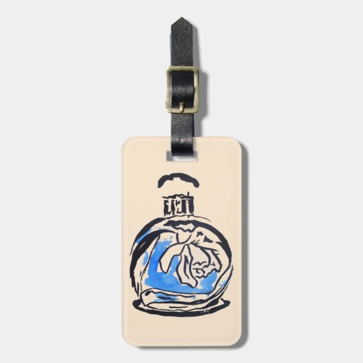 Blauer Parfüm Gepäckanhänger