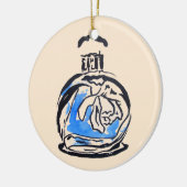 Blauer Parfüm Keramik Ornament (Links)